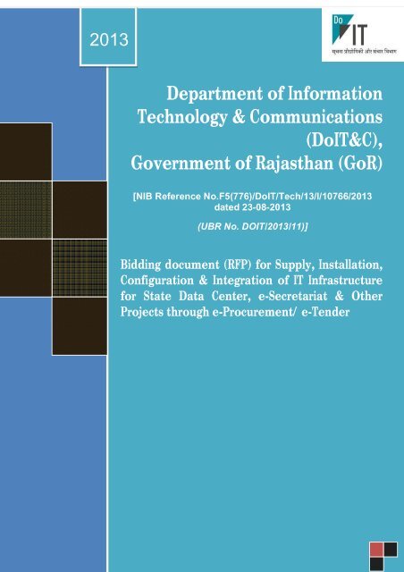 Final RFP for supply, installation, configuration ... - DOITC Rajasthan