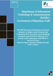 Draft RFP for supply, installation, integration ... - DOITC Rajasthan