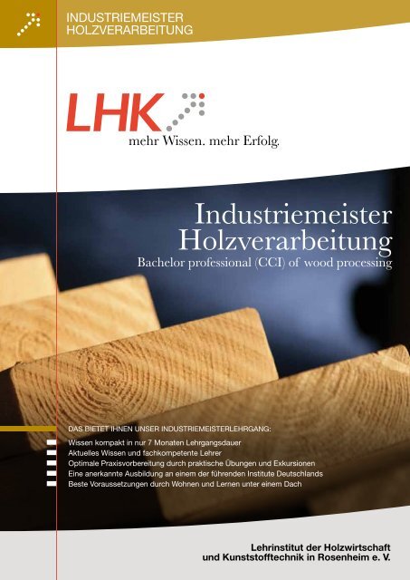 DER ROSENHEIMER INDUSTRIEMEISTER ... - LHK Rosenheim