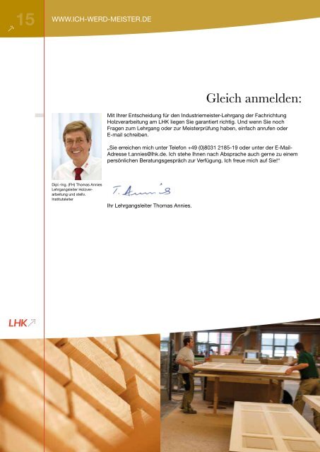 DER ROSENHEIMER INDUSTRIEMEISTER ... - LHK Rosenheim