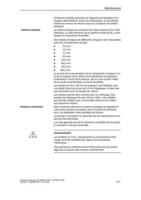 analyse de gaz