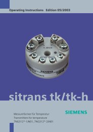 sitrans tk/tk-h