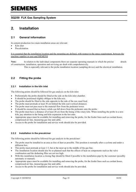 FLK Gas Sampling System - MPIP - Free