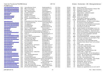 Liste der Pilgrim-Schulen (PDF, deutsch)