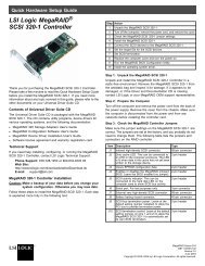 LSI Logic MegaRAID® SCSI 320-1 Controller ... - Support On Line