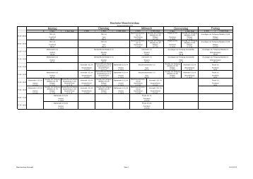 Bachelor Maschinenbau Montag Dienstag Mittwoch Donnerstag ...