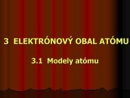 3 ELEKTRÓNOVÝ OBAL ATÓMU