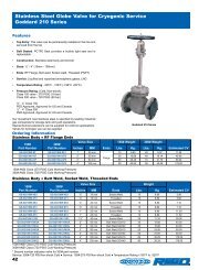 Stainless Steel Globe Valve for Cryogenic Service ... - cecogas