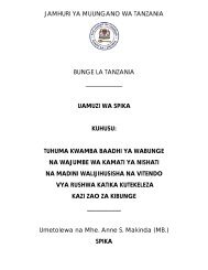 uamuzi wa spika kuhusu: tuhuma kwamba baadhi ya wabunge na ...