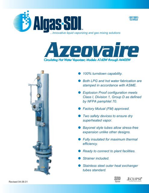 Azeovaire Hot Water - Algas SDI