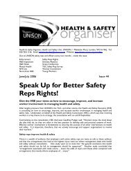 Speak Up for Better Safety Reps Rights! - Unison