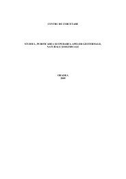 Centrul de cercetare - Universitatea din Oradea