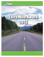 Extra Mile Award 2013