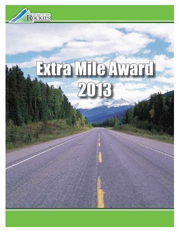 Extra Mile Award 2013