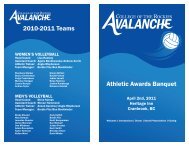 Athletic Awards Banquet 2010-2011 Teams