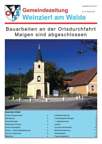 Gemeindezeitung 3. Ausgabe 2012 - Gemeinde Weinzierl am Walde