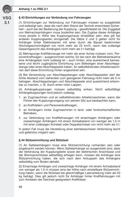 VSG 3.1 Technische Arbeitsmittel