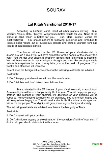 Lal Kitab Varshphal Chart Pdf