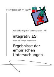 integrativ.ES Ergebnisse der empirischen Untersuchungen - Esslingen