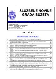 SLUŽBENE NOVINE GRADA BUZETA