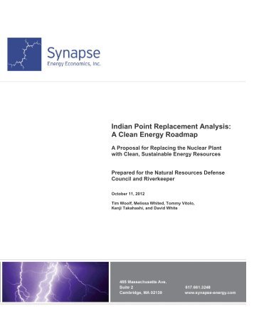 Indian Point Replacement Analysis A Clean Energy Roadmap