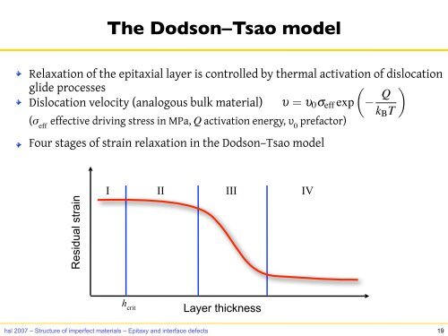 Epitaxy and interface defects