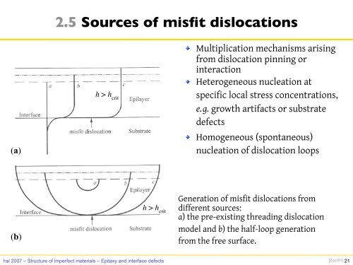 Epitaxy and interface defects