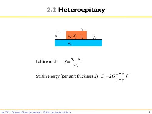 Epitaxy and interface defects