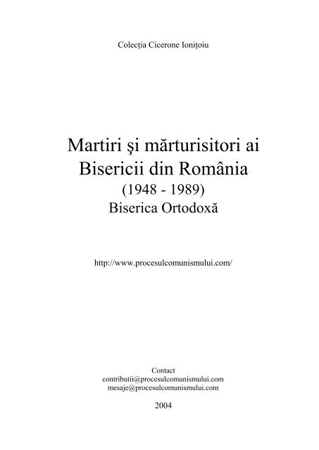 Martiri [i mărturisitori ai Bisericii din România