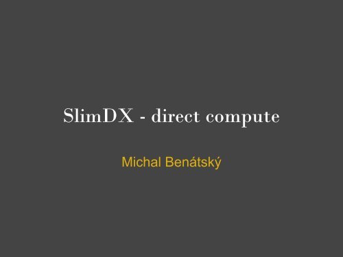 SlimDX - direct compute