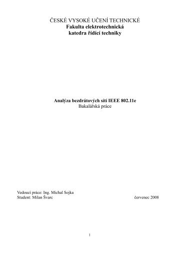 AnalÃ½za bezdrÃ¡tovÃ½ch sÃ­tÃ­ IEEE 802.11e - Real-Time Systems group