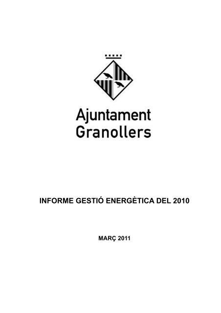 INFORME GESTIÓ ENERGÈTICA DEL 2010