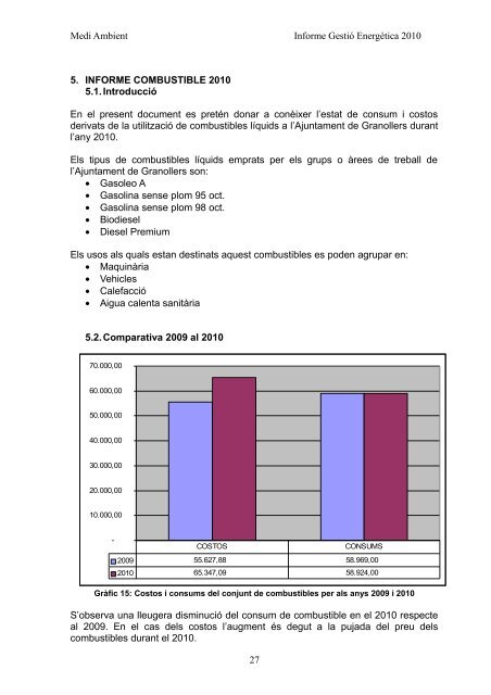 INFORME GESTIÓ ENERGÈTICA DEL 2010