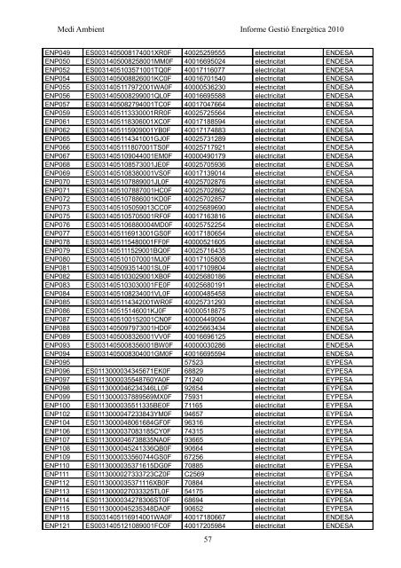 INFORME GESTIÓ ENERGÈTICA DEL 2010