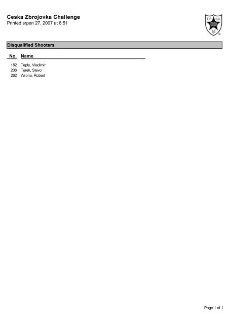 OPEN -- Overall Stage Results