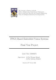 FPGA Based Embedded Vision Systems - Robotics UWA - The ...