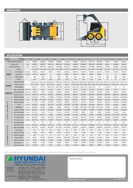 HSL-T general brochure - Hyundai Construction Equipment ...