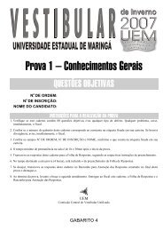 Prova 1 – Conhecimentos Gerais