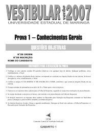 Prova 1 – Conhecimentos Gerais