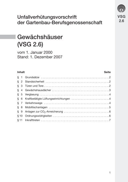 VSG 2.6 Gewächshäuser