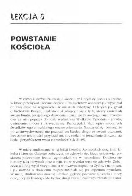 KrÃ³lestwo BoÅ¼e, Moc i ChwaÅa - Global University - GlobalReach.org