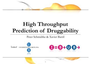 High Throughput Prediction of Druggability