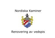 Nordiska Kaminer Renovering av vedspis