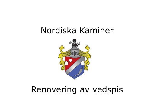 Nordiska Kaminer Renovering av vedspis