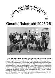 Geschäftsbericht 2005/06 Ziel ist, dass kein Schulabgänger auf der ...