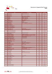 Manufacturer's Suggested Retail Price List EMEA