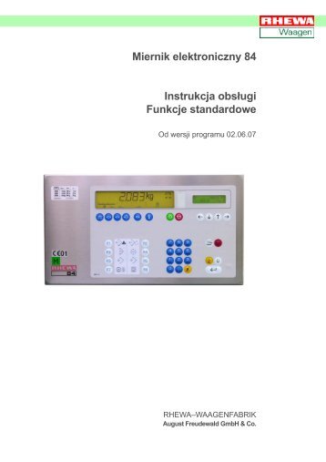 Miernik elektroniczny 84 Instrukcja obsługi Funkcje standardowe