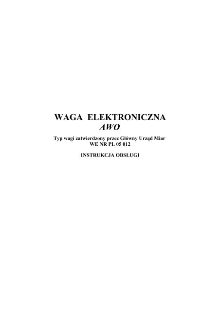 WAGA ELEKTRONICZNA AWO