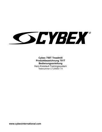 Cybex 750T Treadmill Produktbezeichnung 751T ...