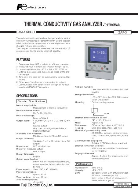 THERMAL CONDUCTIVITY GAS ANALYZER